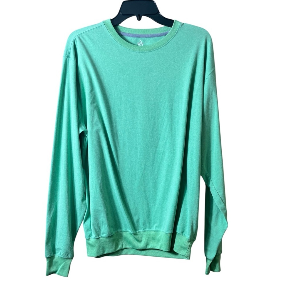 Men’s Turtleson Tour Performance Golf‎ Long Sleeve Crewneck Tee Size Large Green